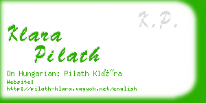 klara pilath business card